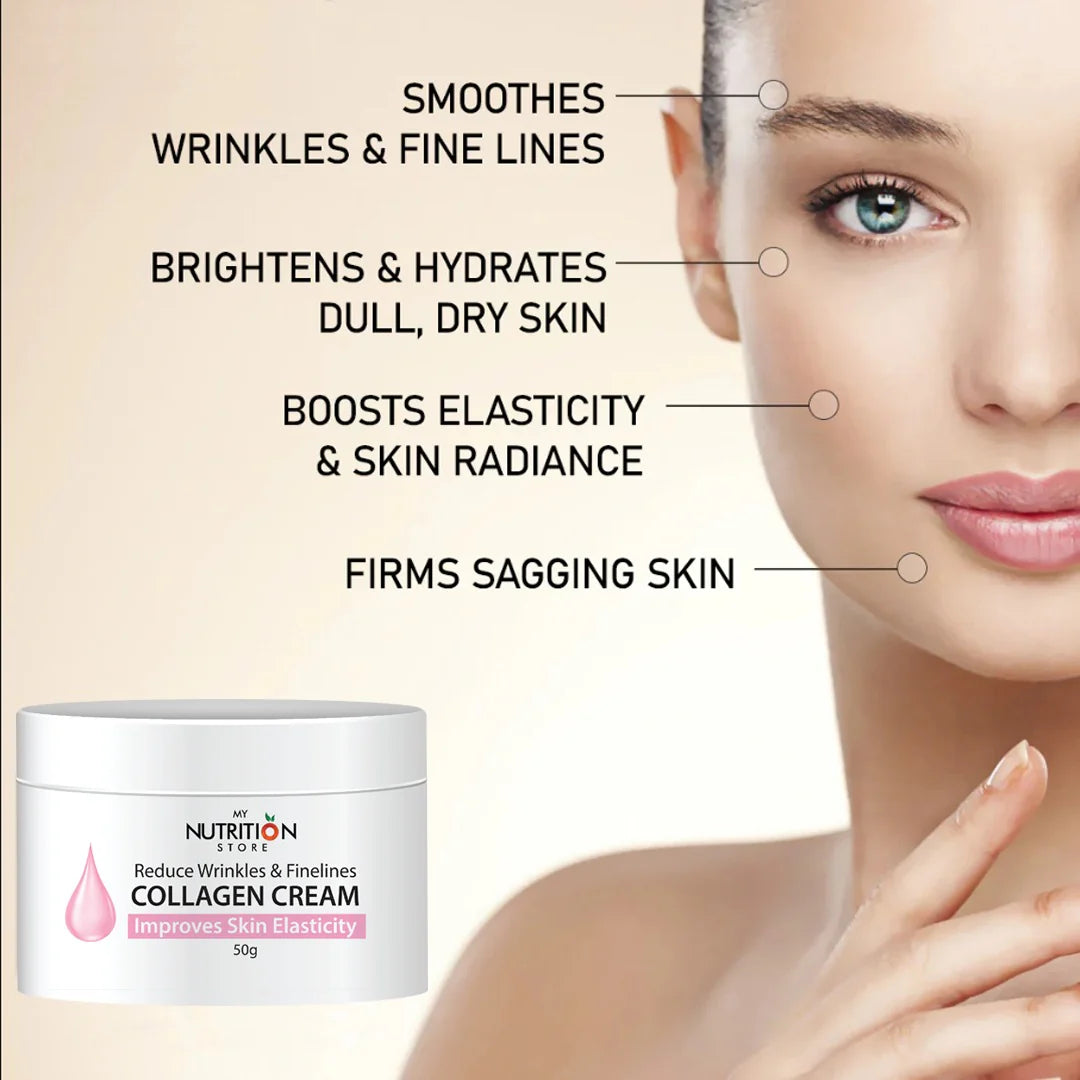Firm, smooth skin with collagen cream