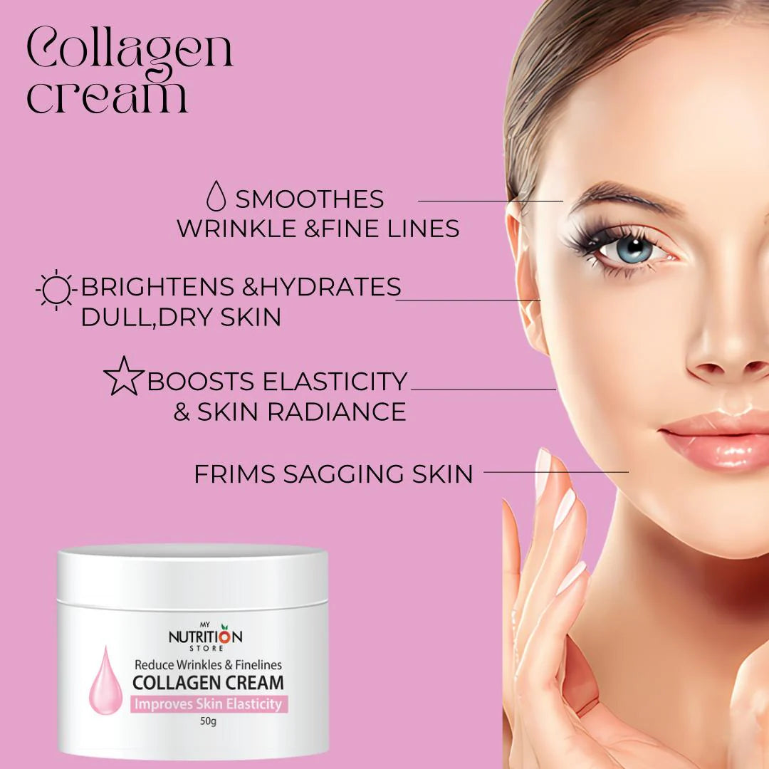 Firm, smooth skin with collagen cream
